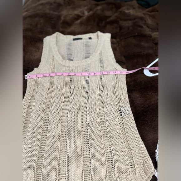 Cyrus Crochet Mesh Knit Vest Tank Bathing Suit Cover - Picture 6 of 16